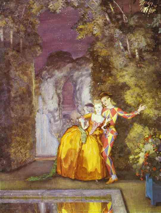 Constantin Somov Lady and Harlequin 1