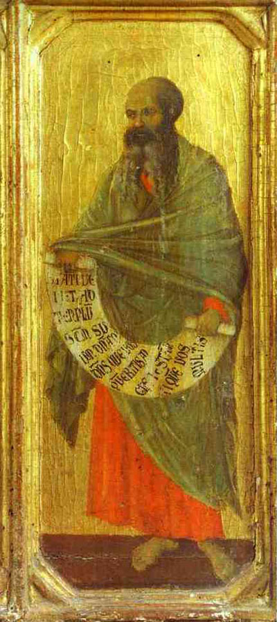 Duccio di Buoninsegna Maesta_front_ predella_ The Prophet Malachi