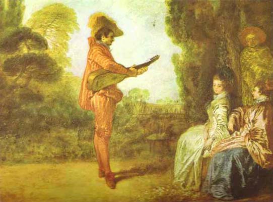 Jean Antoine Watteau The Seducer