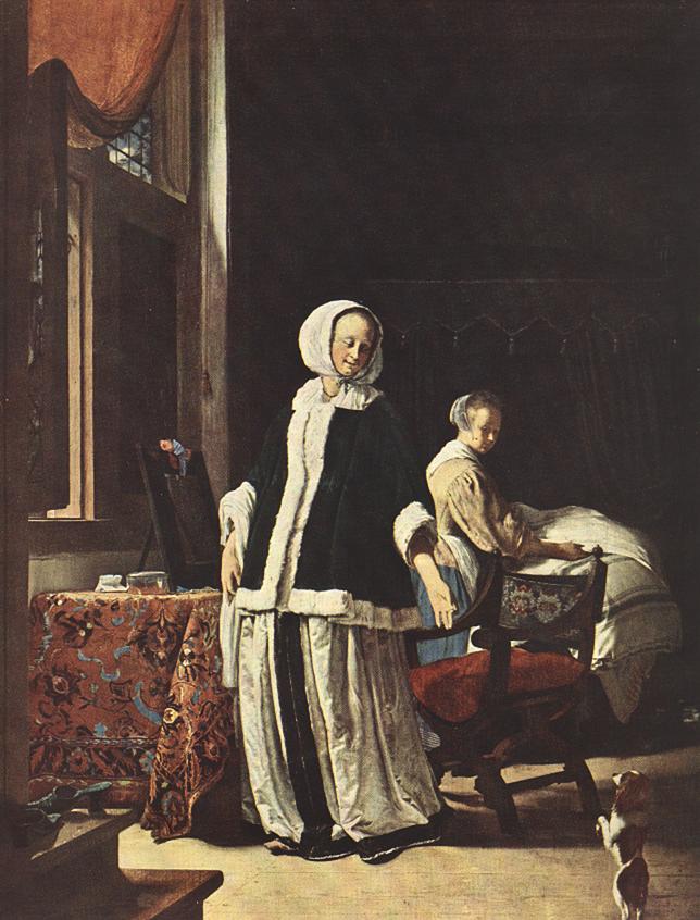 MIERIS Frans van the Elder Young Woman in the Morning