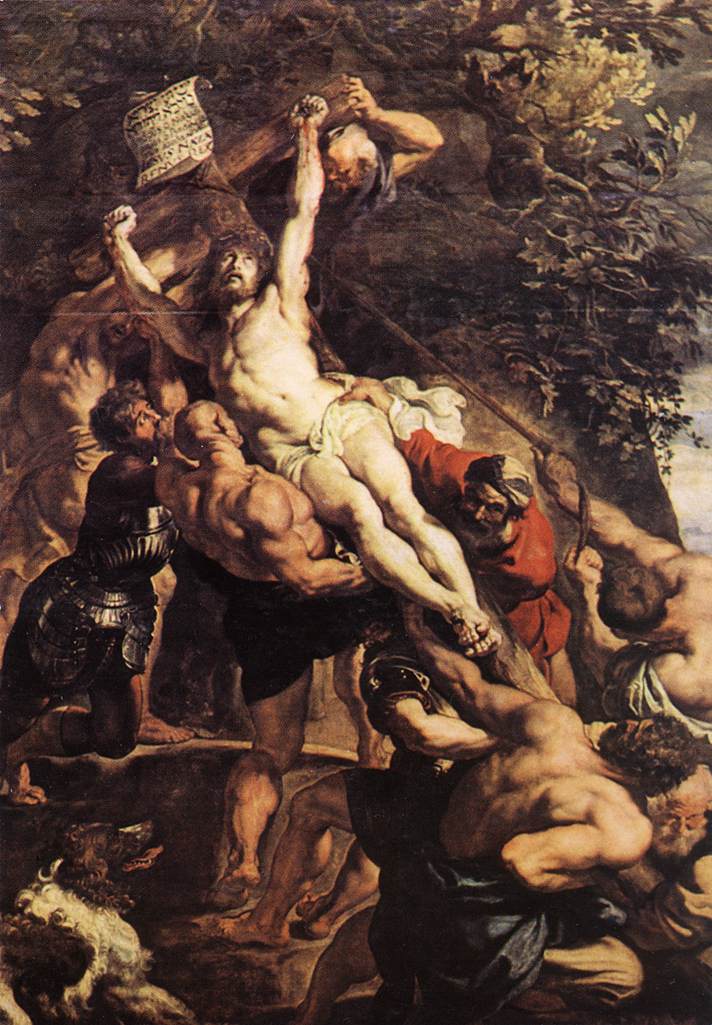 RUBENS Pieter Pauwel Raising of the Cross (detail) 1