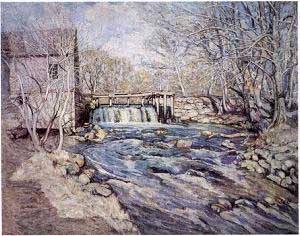 William Glackens Bradbury s Mill Swirling Waters