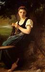 The Knitting Girl - Adolphe-William Bouguereau