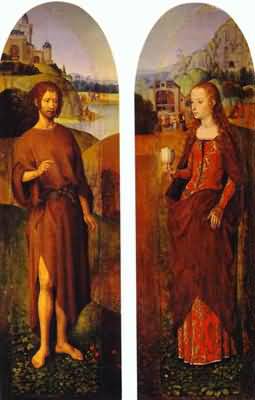 Hans Memling Triptych of St John the Baptist and St John the