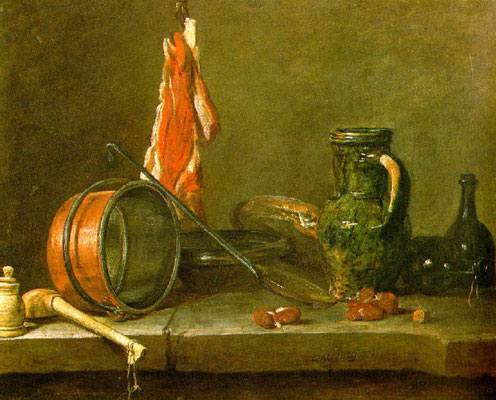 Jean Baptiste Simeon Chardin A Lean Diet with Cooking Utensils