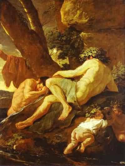 Nicolas Poussin Midas Bathing in Pactolus