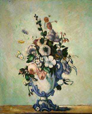 Paul Cezanne Flowers in a Rococo Vase