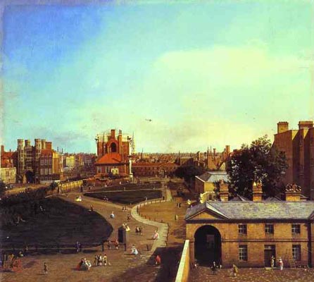 Canaletto London Whitehall and the Privy Garden from Richmond House