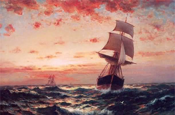 Edward Moran Ships at Sea