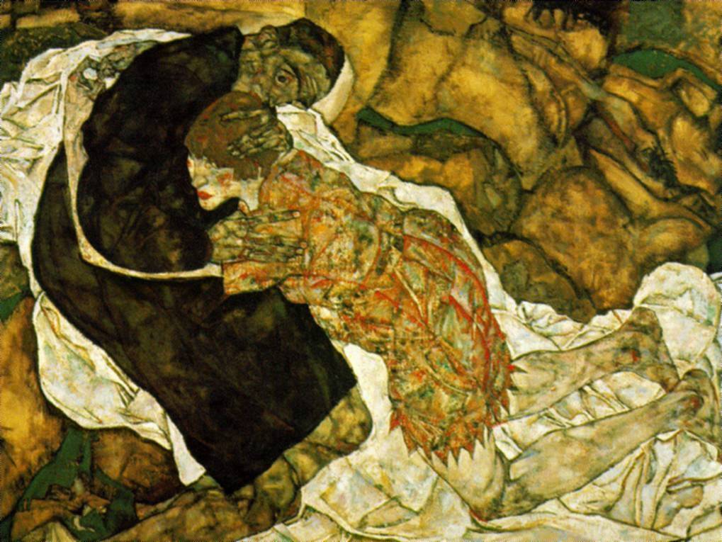 Egon Schiele Death and Girl