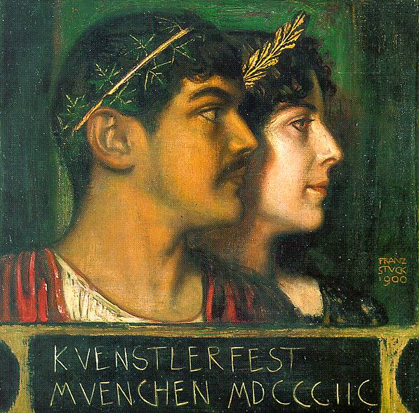 Franz von Stuck Franz and Mary Stuck as a God and Goddess 1900