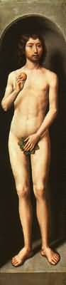 Hans Memling Adam outer left panel of a triptych