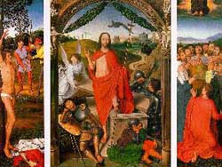 Hans Memling The Resurrection with the Martyrdom o