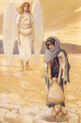 James Tissot Hagar & the Angel in the Desert