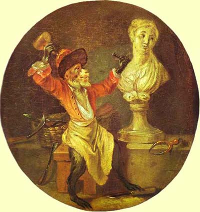 Jean Antoine Watteau The Monkey Sculptor