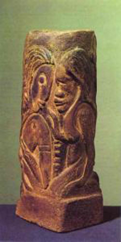Paul Gauguin Ceramic vase with Tahitian Gods Hina and Tefatou