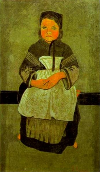 Paul Serusier Little Breton Girl Seated Portrait of Marie Francisaille