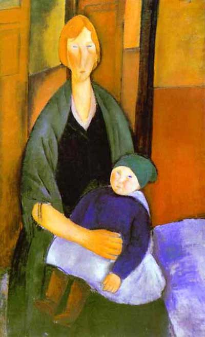 Amedeo Modigliani Seated Woman with Child