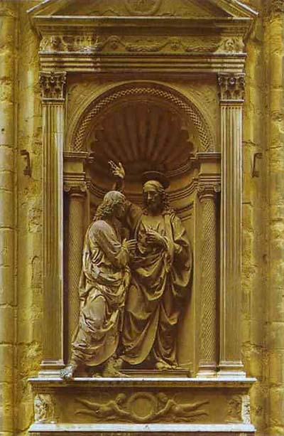 Andrea del Verrocchio Christ and Doubting Thomas