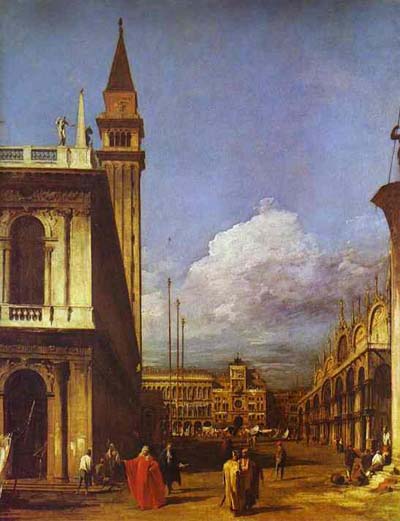 Canaletto The Piazzetta Looking North