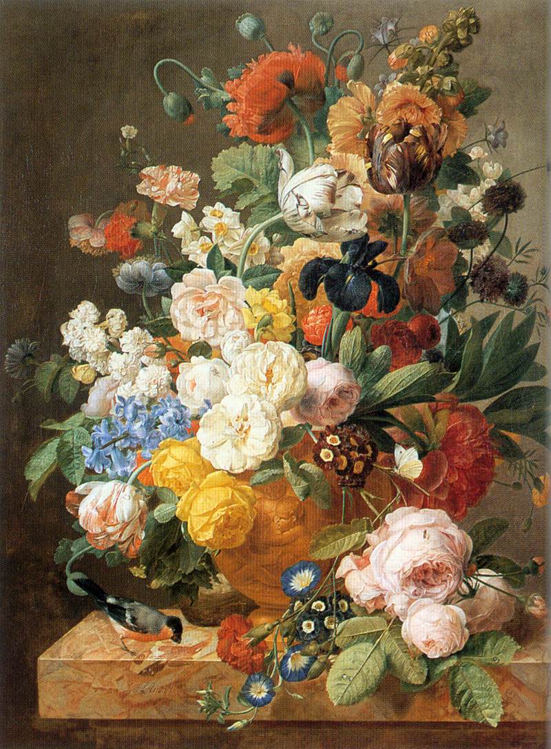 ELIAERTS Jan Frans Bouquet of Flowers in a Sculpted Vase