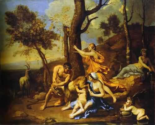 Nicolas Poussin The Infant Jupiter Nurtured by the Goat Amalthea