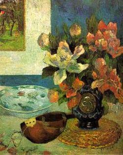 Paul Gauguin Still Life with Peonies and Mandolin