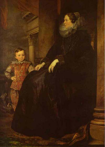 Sir Anthony van Dyck Paola Adorno_ Marchesa Brinole_Sale with Her Son