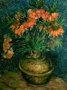 Fritillaries in a Copper Vase