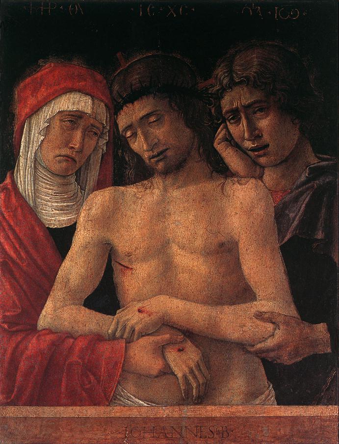 Dead Christ Supported by the Madonna and St John (Piet