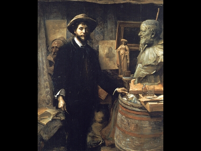 The Sculptor Jean Carries in his Atelier