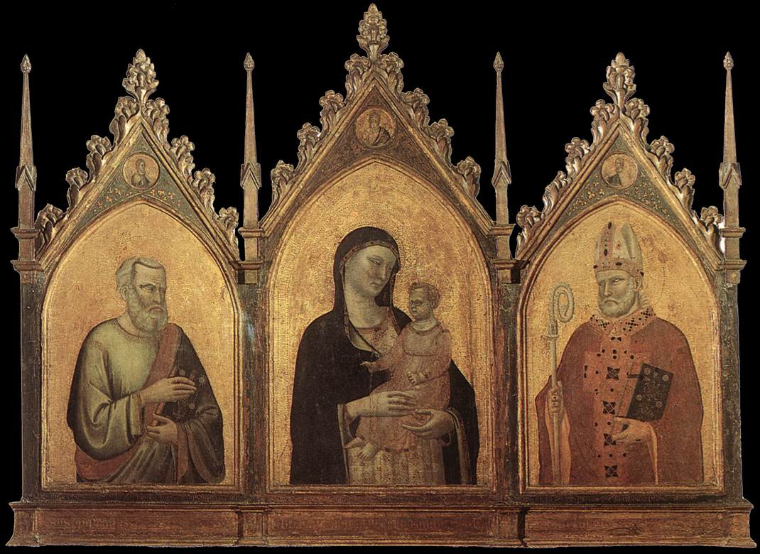 Madonna and Child with Sts Matthew and Nicholas