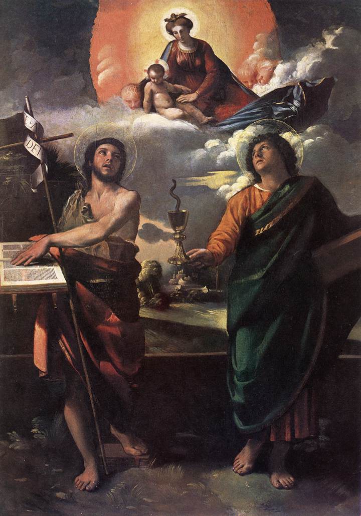 The Virgin Appearing to Sts John the Baptist and John the Ev