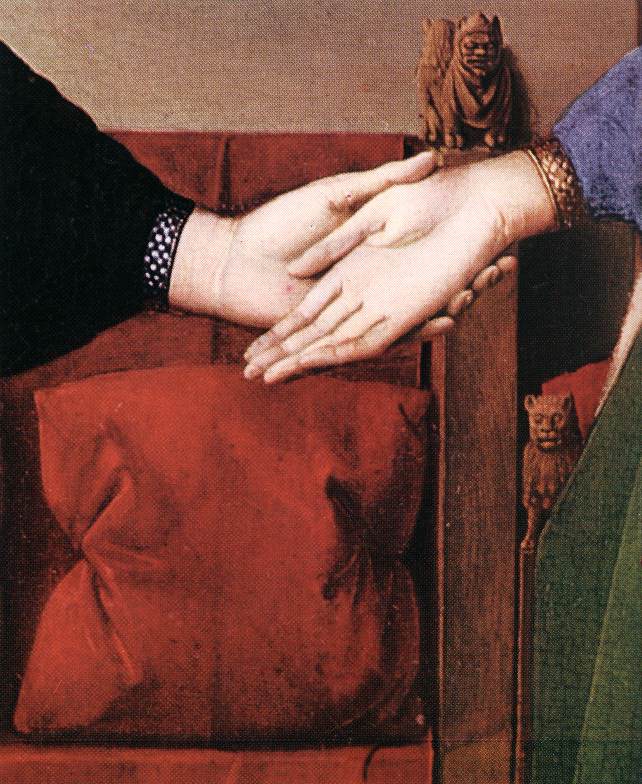 Portrait of Giovanni Arnolfini and his Wife (detail) 4