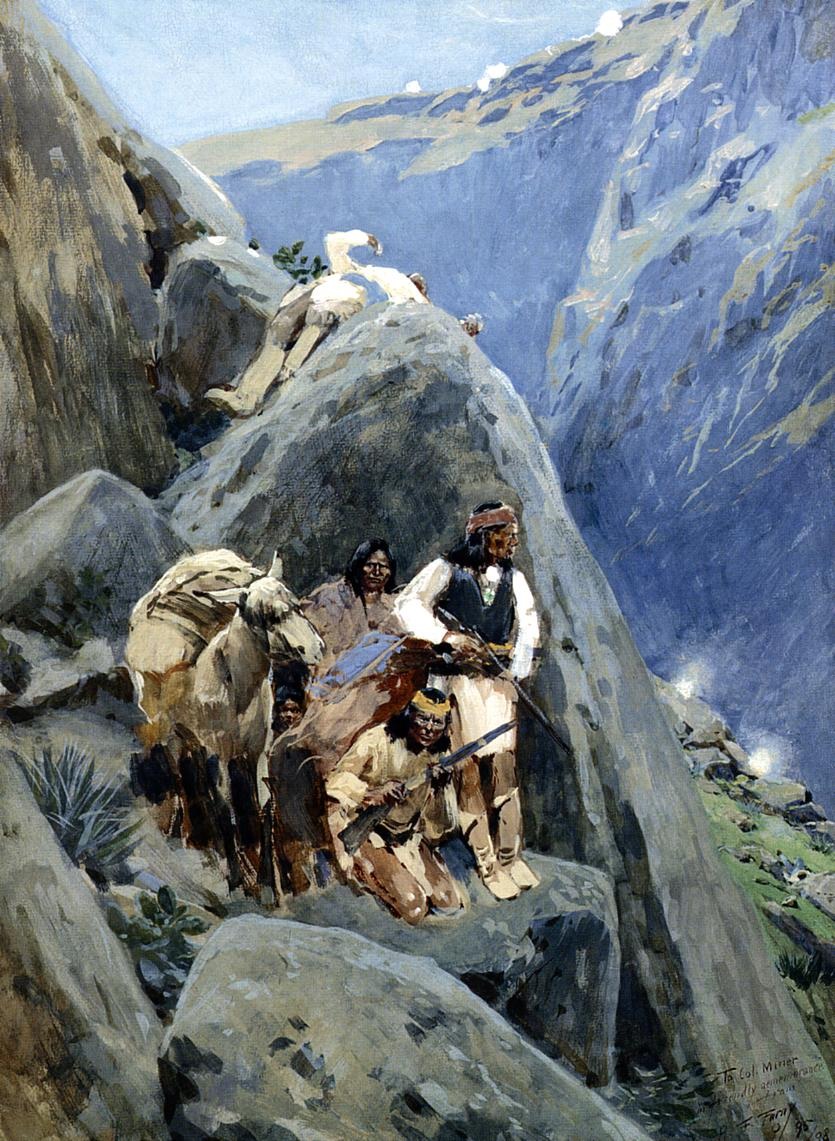 Apache Indians in the Mountains