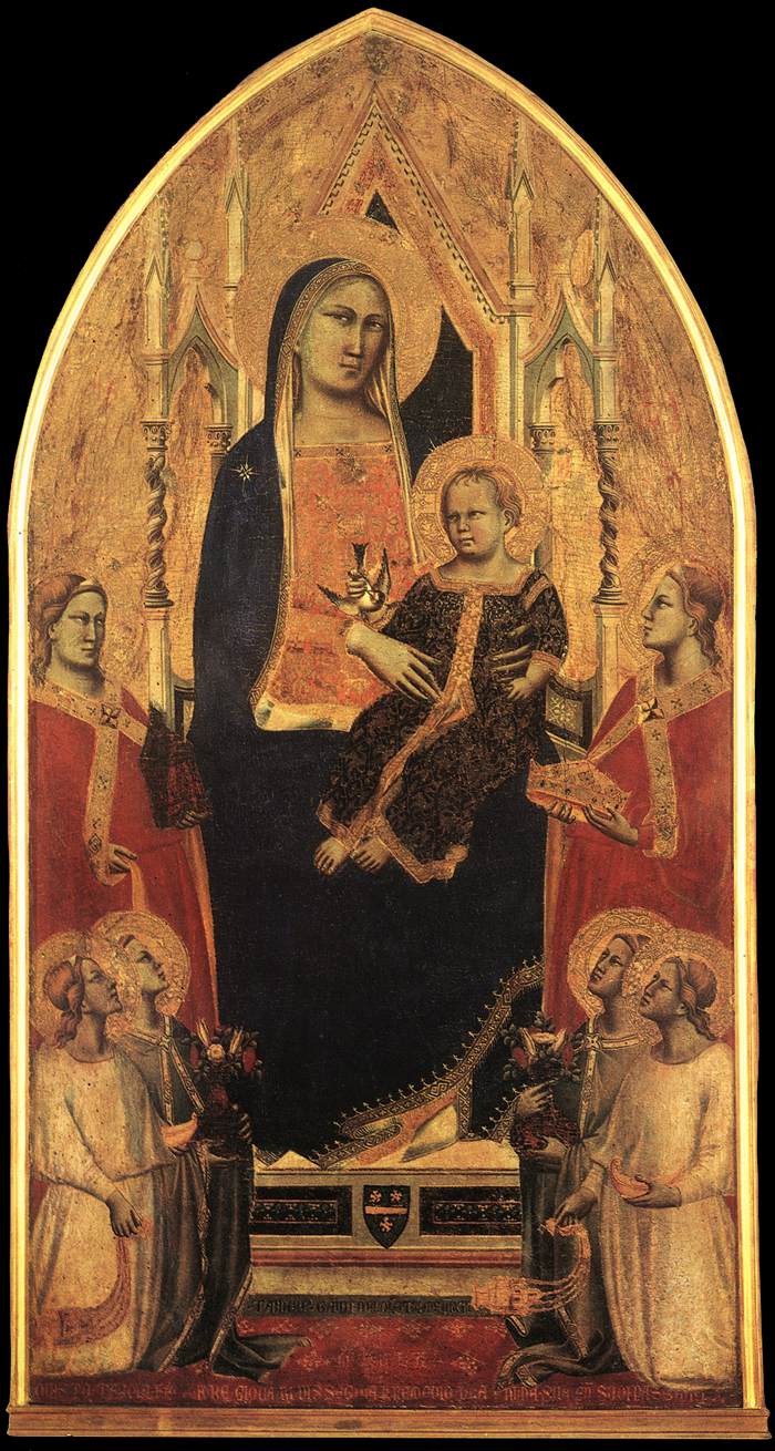 Madonna and Child Enthroned with Angels and Saints