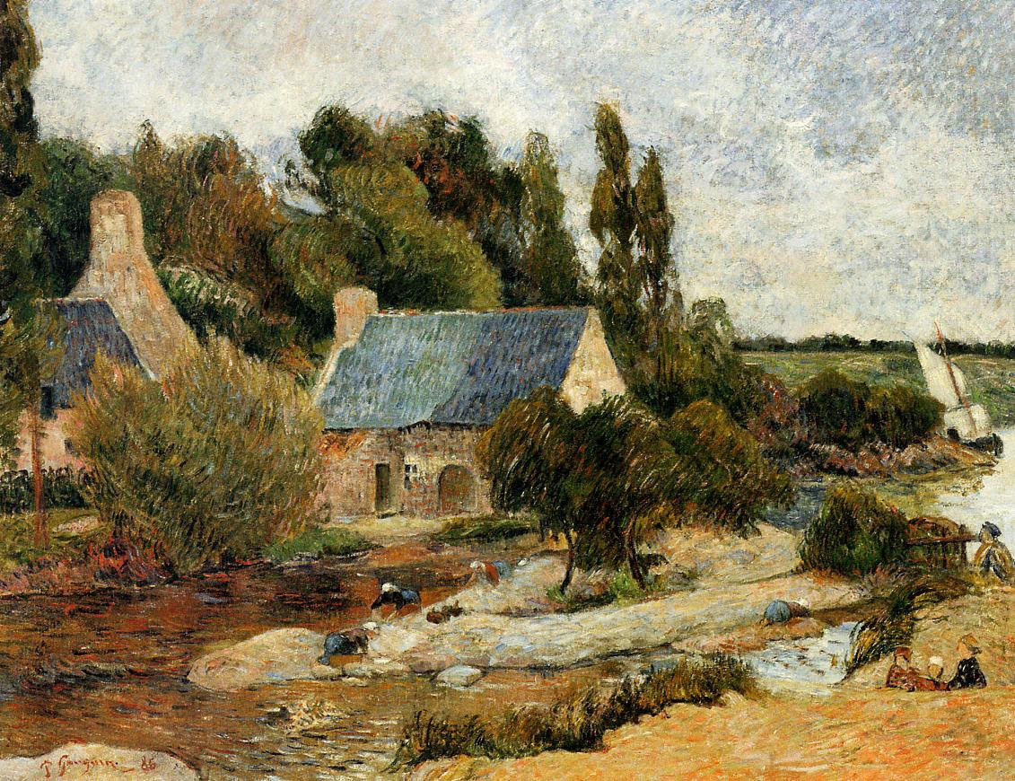 Washerwoman at Simonou Mill, Pont-Aven