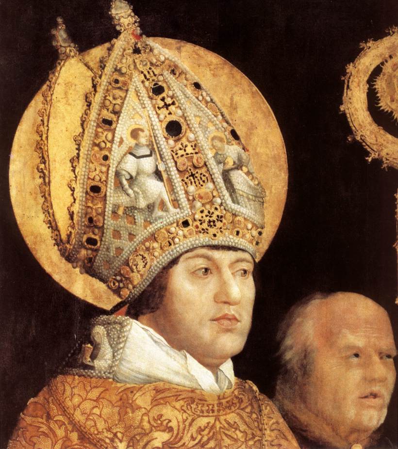 Meeting of St Erasm and St Maurice (detail) 1