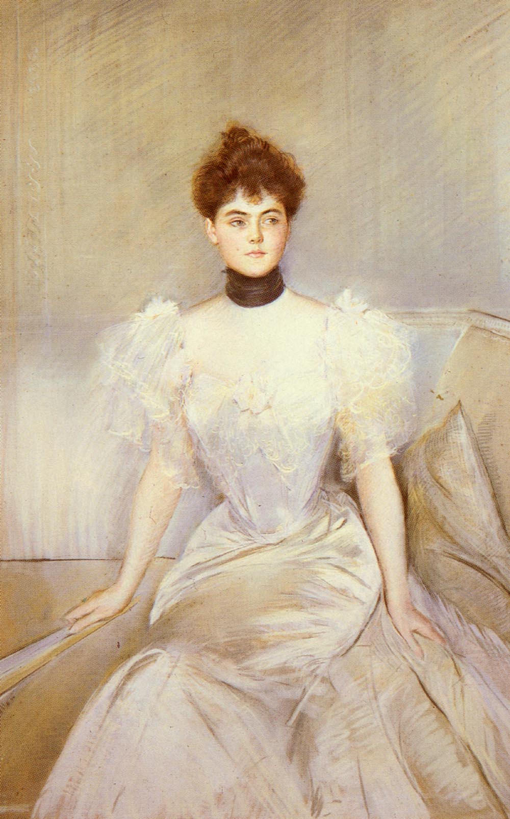 Portrait Of A Lady With A Fan