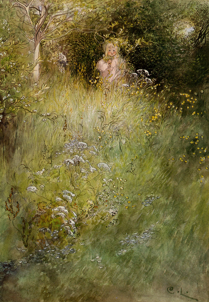 A Fairy, or Kersti, and a View of a Meadow