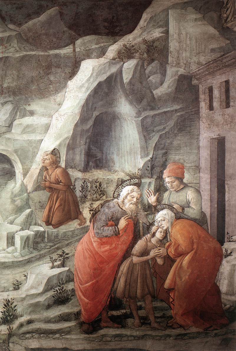 St John Taking Leave of his Parents (detail)