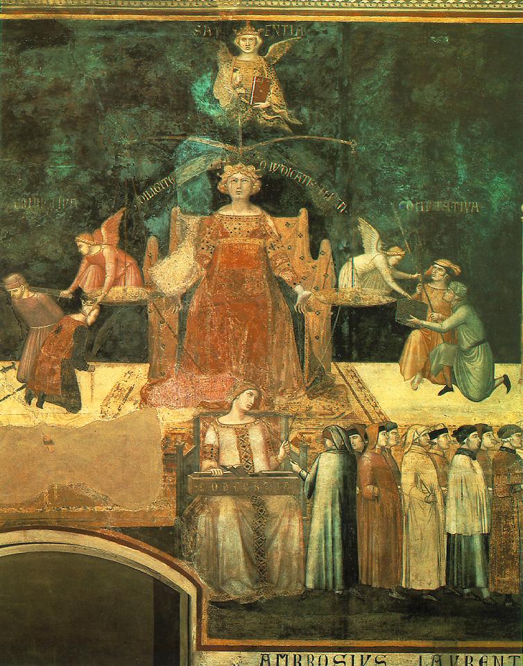 Allegory of the Good Government (left view, detail)