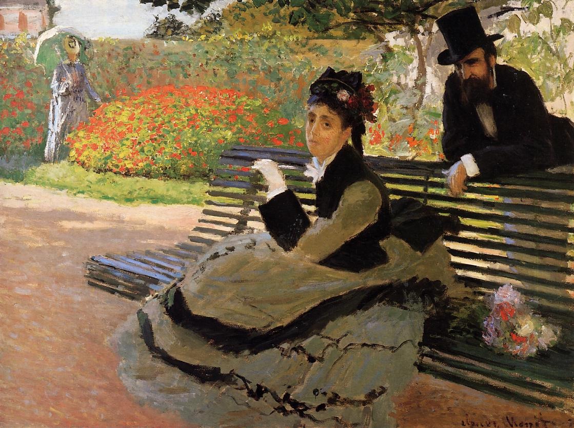 Camille Monet on a Garden Bench