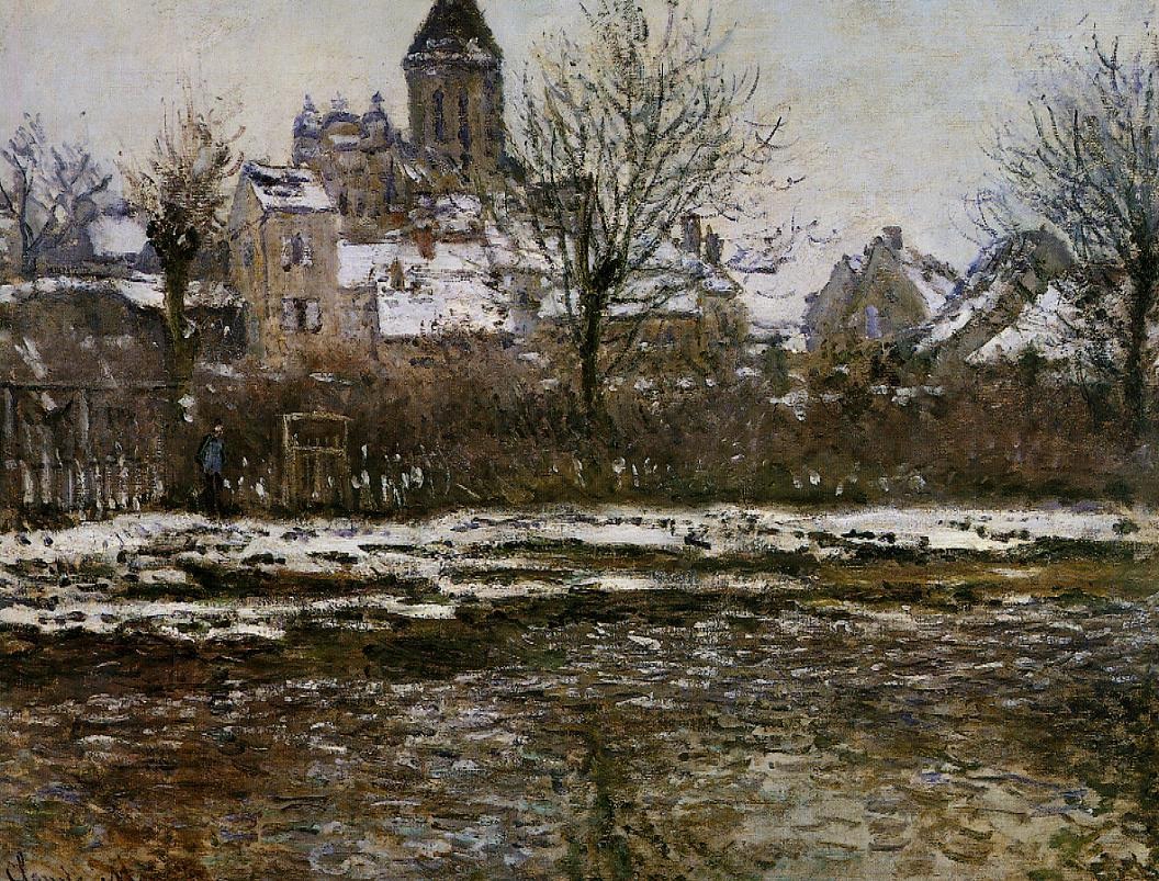 Church at Vetheuil, Snow