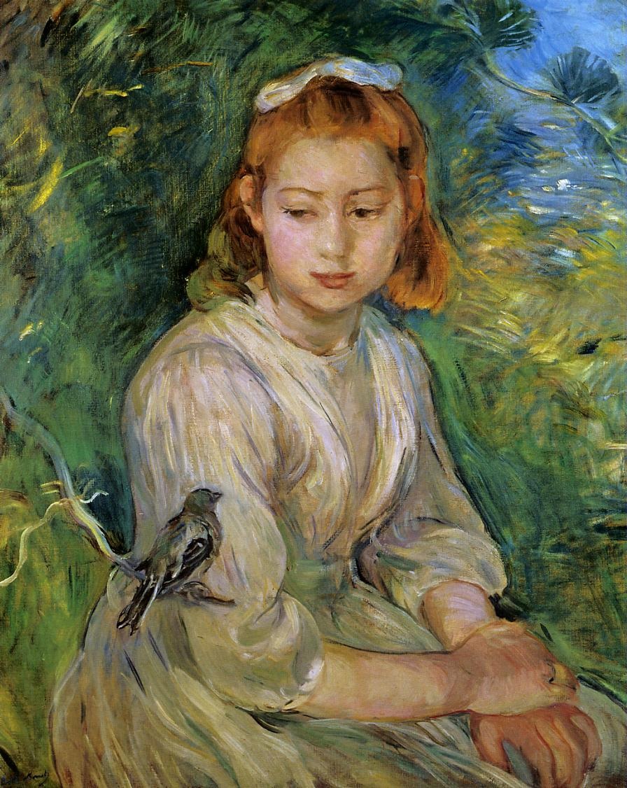 Young Girl with a Bird