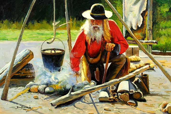 Prospector Preparing Meal