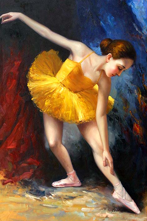 The Ballet Girl,oil paintings on canvas