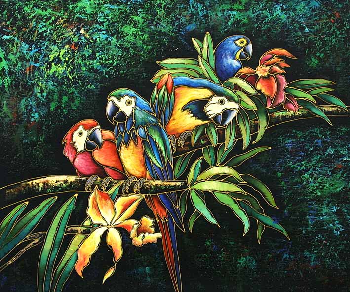 Flock Of Parrots