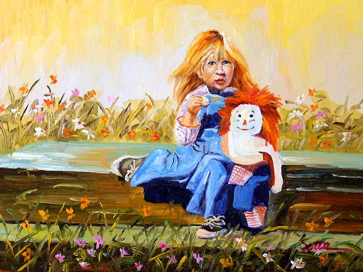 Girl With Her Doll