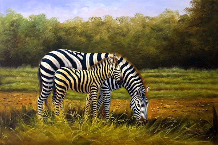 Zebra Mother And Foal